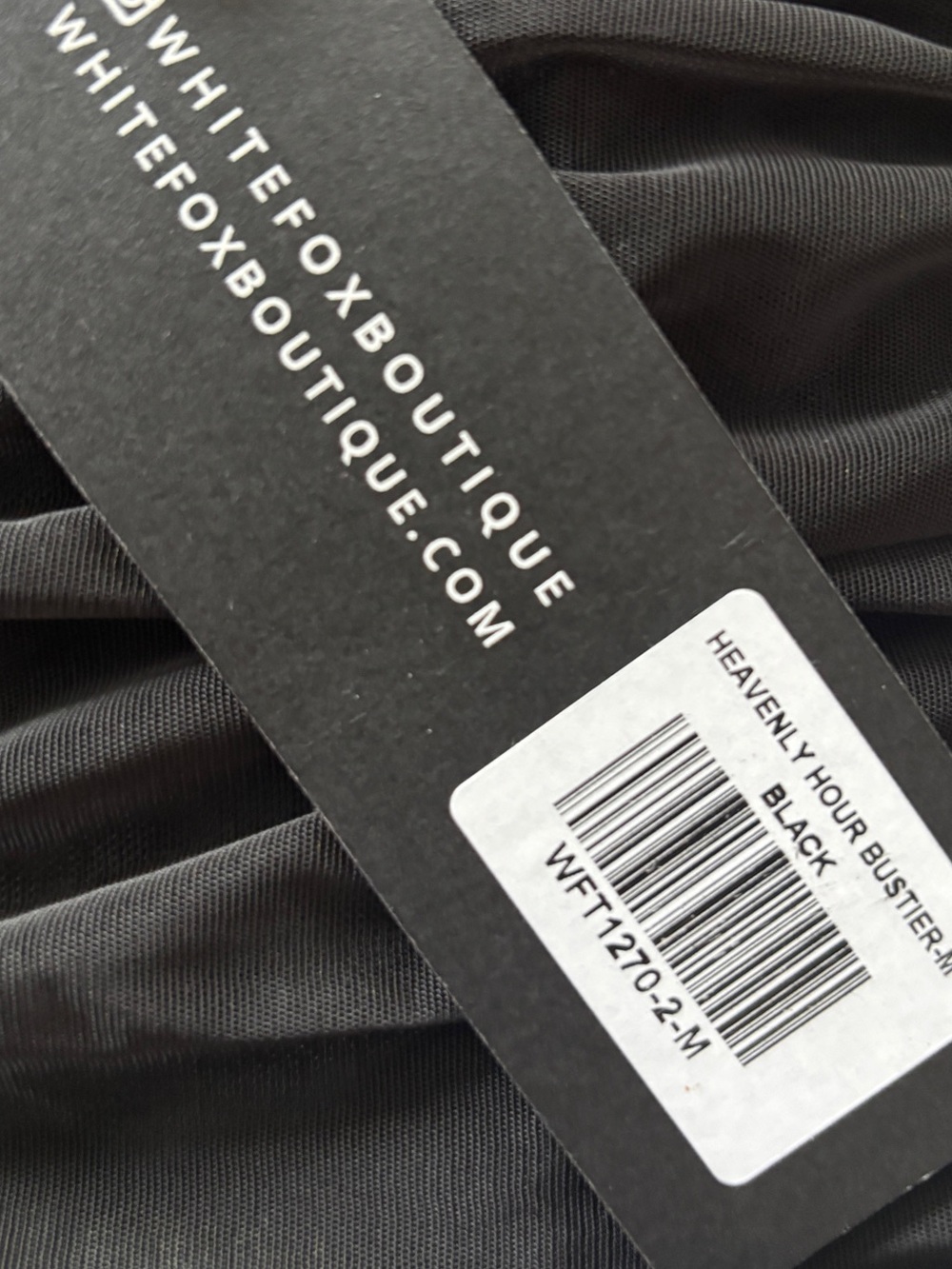 Heavenly Hour Bustier Black by White Fox Size M New - Picture 6 of 6